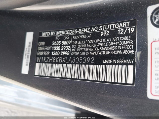 W1KZH8KBXLA805392 Mercedes-Benz Amg E 63 S 4matic