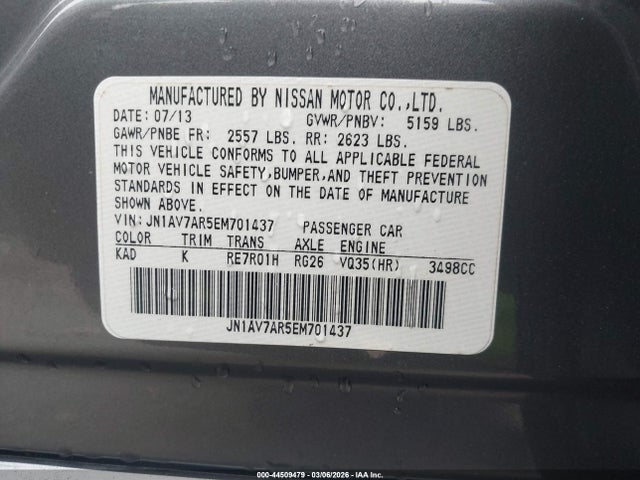JN1AV7AR5EM701437 Infiniti Q50 Hybrid Sport