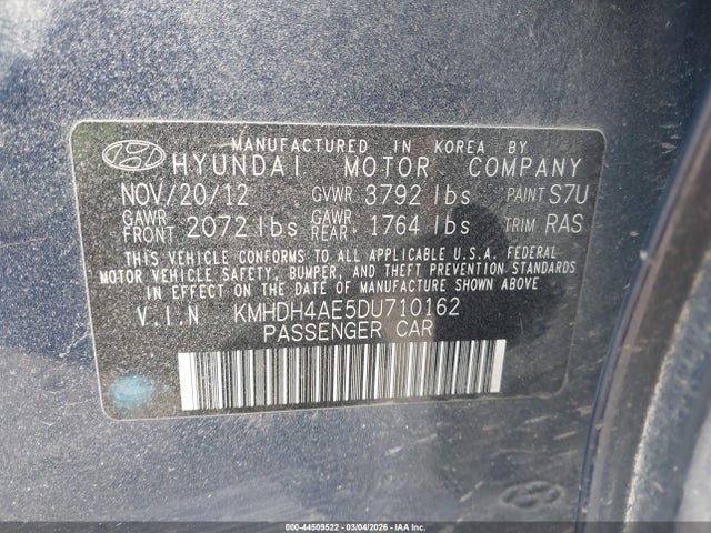 2013 HYUNDAI ELANTRA KMHDH4AE5DU710162 Photo 8