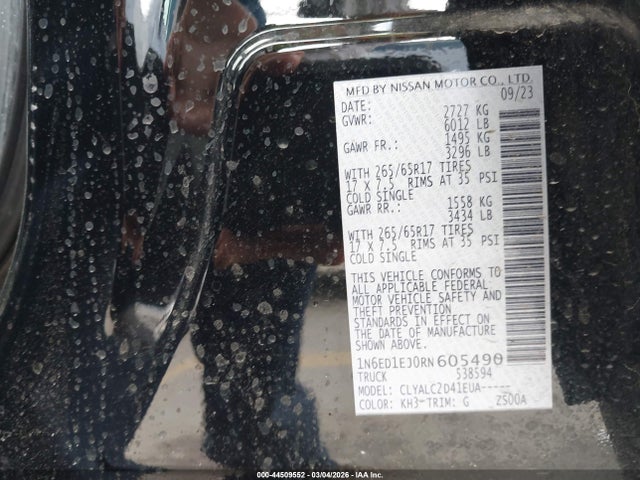 Nissan Frontier Sv 4x2 2024 1N6ED1EJ0RN605490 Image 9