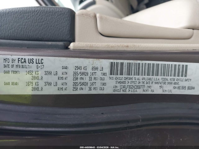 2017 JEEP GRAND CHEROKEE 1C4RJFBG2HC958777 Photo 8