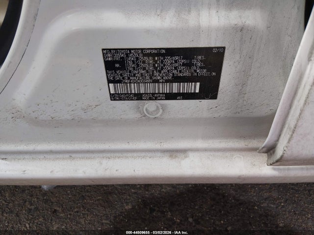 2010 Toyota Rav4 მანქანა იყიდება აუქციონზე, vin: JTMBF4DV2AD034889, აუქციონის ნომერი: 44509655