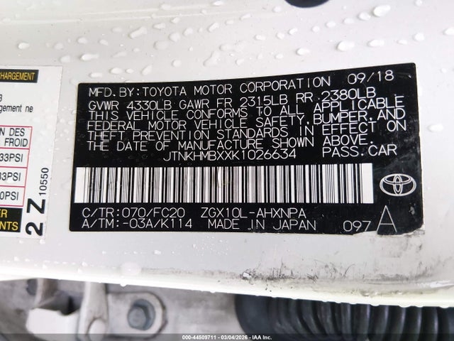 2019 TOYOTA C-HR JTNKHMBXXK1026634 Photo 8