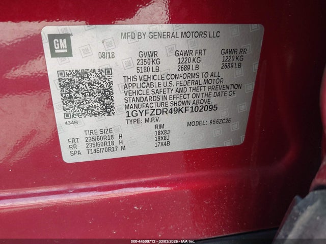 2019 CADILLAC XT4 1GYFZDR49KF102095 Photo 8