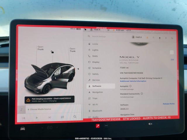2022 TESLA MODEL Y 7SAYGDEE1NF310308 Photo 6
