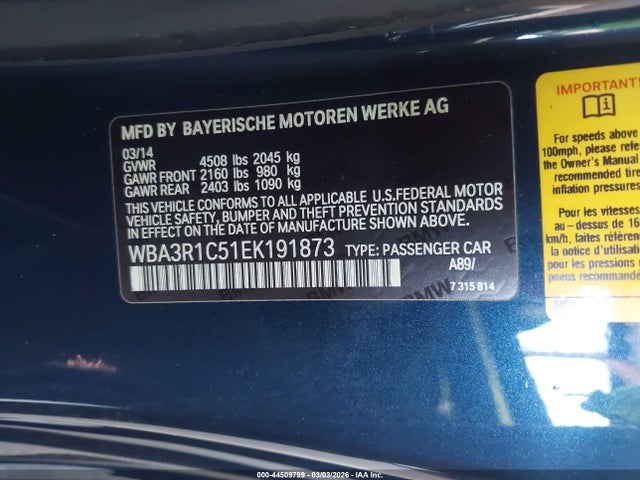 2014 BMW 435I WBA3R1C51EK191873 Photo 8