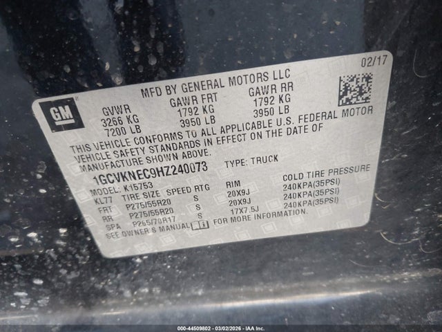 1GCVKNEC9HZ240073 Chevrolet Silverado 1500 Wt