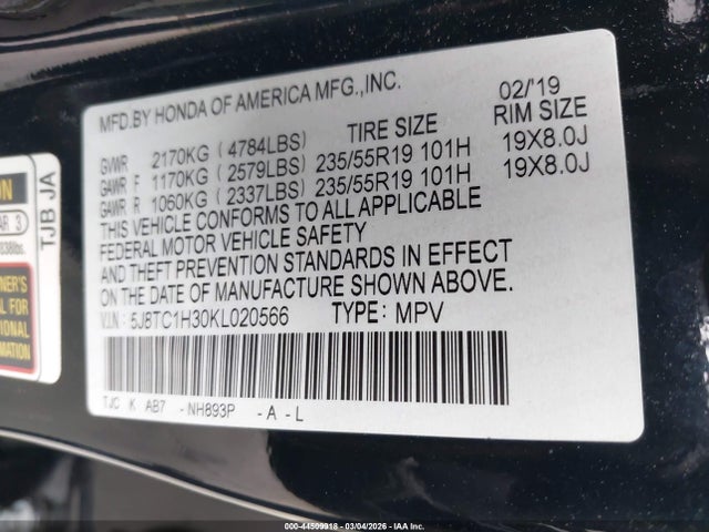 5J8TC1H30KL020566 Acura Rdx Standard