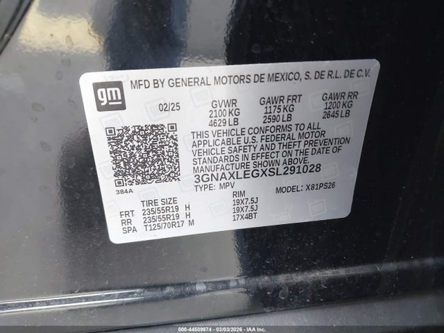 2025 CHEVROLET EQUINOX 3GNAXLEGXSL291028 Photo 8