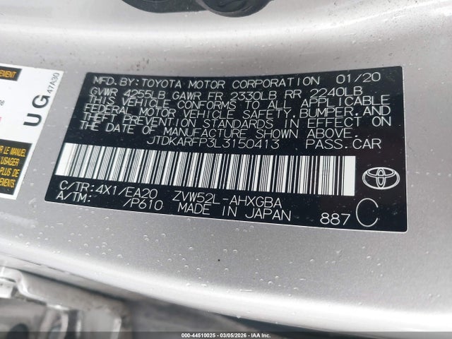 2020 TOYOTA PRIUS PRIME JTDKARFP3L3150413 Photo 8