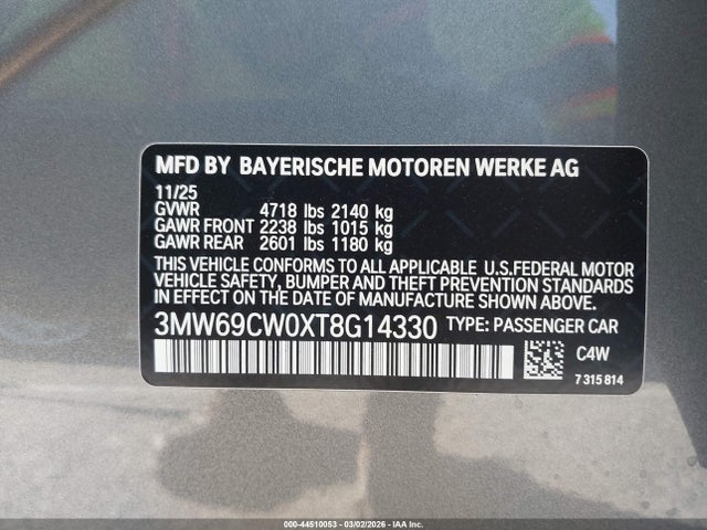 3MW69CW0XT8G14330 BMW 330i Na