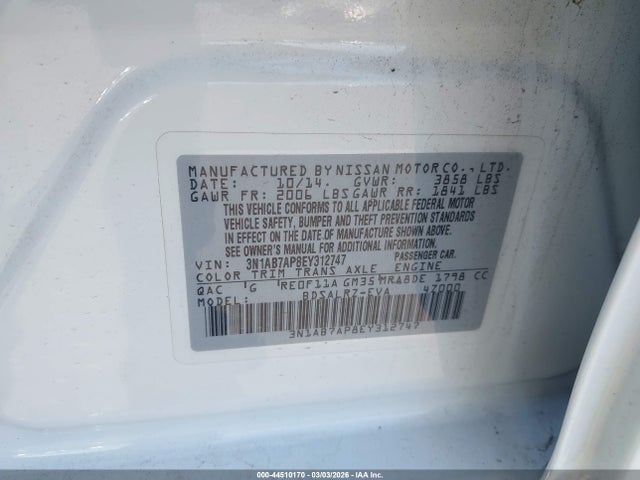 Nissan SENTRA SR 2014 3N1AB7AP8EY312747 Image 9