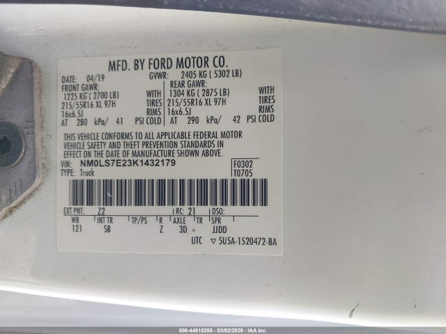 2019 FORD TRANSIT CONNECT NM0LS7E23K1432179 Photo 8