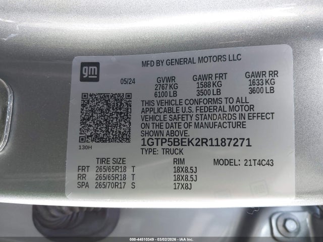 1GTP5BEK2R1187271 GMC Canyon 2wd Elevation