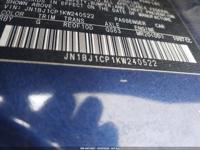 JN1BJ1CP1KW240522 Nissan Rogue Sport S