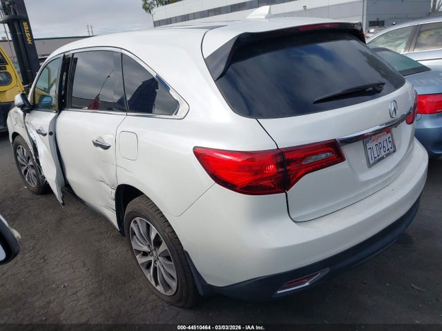 Aukcja sprzedaży 2016 Acura Mdx Technology   Acurawatch Plus Packages/technology Package, vin: 5FRYD3H40GB001868, numer aukcji: 44510464