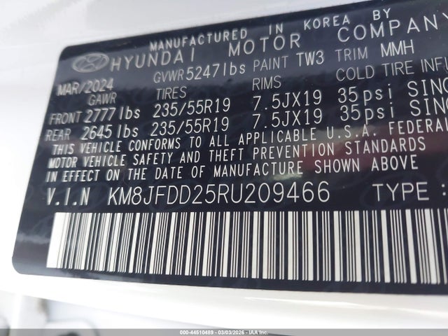 2024 HYUNDAI TUCSON PLUG-IN HYBRID KM8JFDD25RU209466 Photo 8