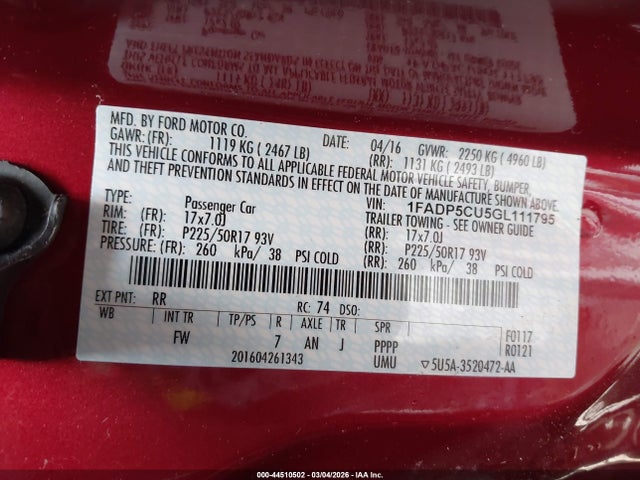 Ford C-max Energi Sel 2016 1FADP5CU5GL111795 Image 9