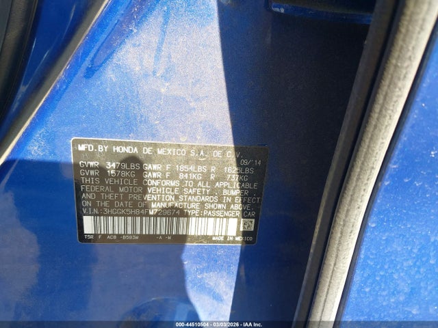 3HGGK5H84FM729674 Honda Fit Ex/ex-l