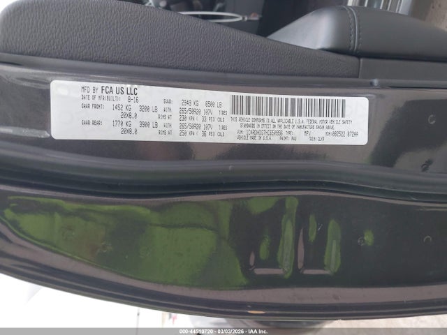 Продажа на аукционе авто 2017 Dodge Durango Gt Rwd, vin: 1C4RDHDG7HC650956, номер лота: 44510720