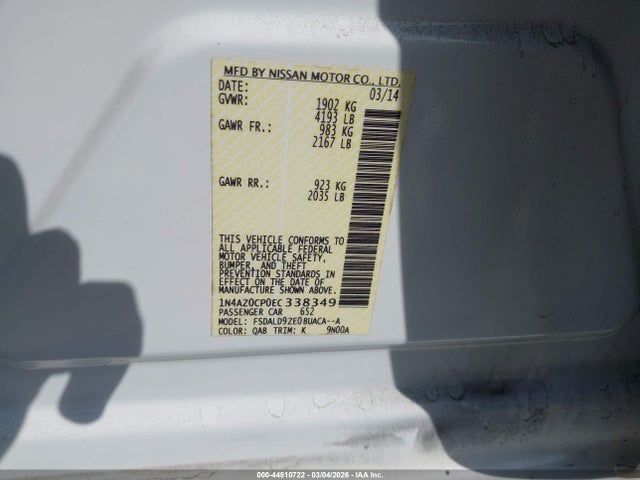Nissan LEAF SV 2014 1N4AZ0CP0EC338349 Image 9