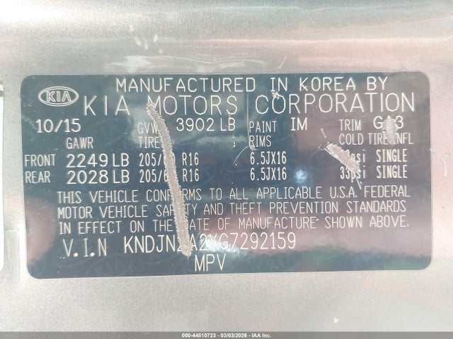 KIA Soul 2016 KNDJN2A2XG7292159 Image 9