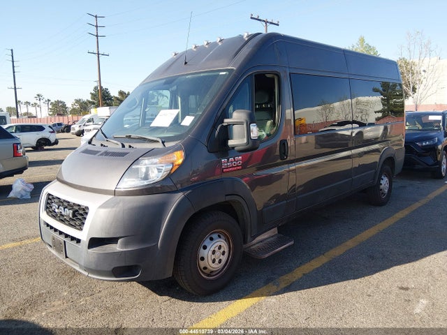 44510739 :رقم المزاد ، 3C6TRVPG4KE544053 vin ، 2019 Ram Promaster 2500 Window Van High Roof 159 Wb مزاد بيع