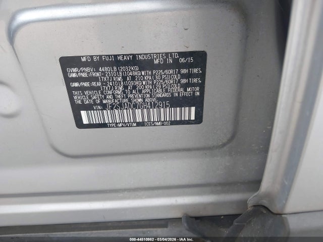 Subaru Forester 2.5i Premium 2016 JF2SJADC7GH412915 Image 9