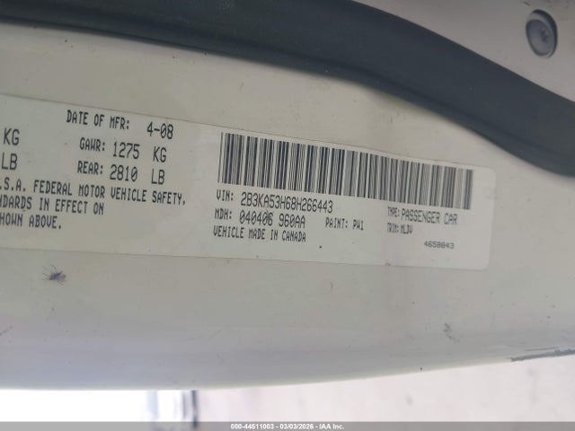 2008 DODGE CHARGER 2B3KA53H68H266443 Photo 8