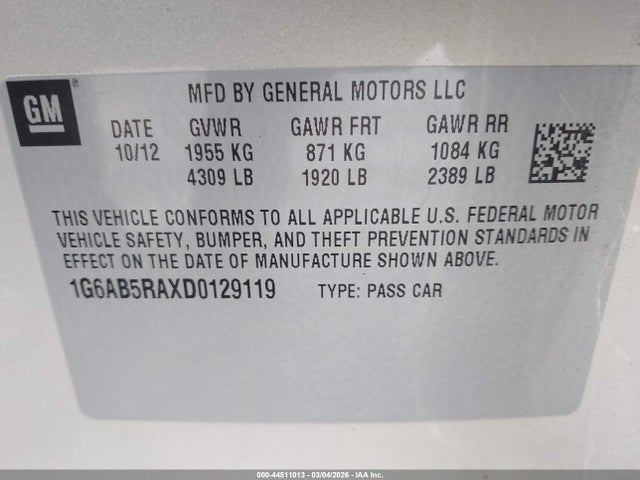 2013 CADILLAC ATS 1G6AB5RAXD0129119 Photo 8