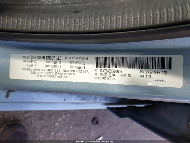 Aukcja sprzedaży 2014 Chrysler 200 Lx, vin: 1C3CCBAG5EN164273, numer aukcji: 44511019