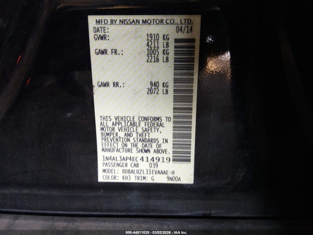 Nissan Altima 2.5 Sv 2014 1N4AL3AP4EC414919 Image 9