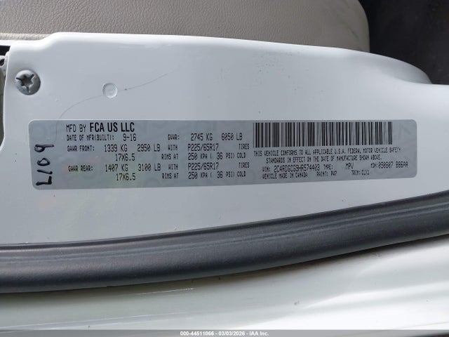 2C4RDGCG9HR574403 Dodge Grand Caravan Sxt