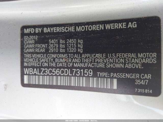 2012 BMW 650I WBALZ3C56CDL73159 Photo 8