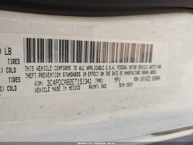 Dodge Journey American Value Pkg 2014 3C4PDCAB2ET151341 Image 9