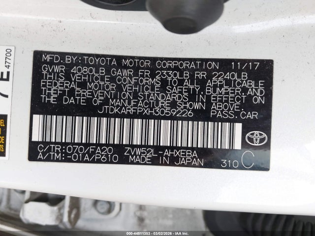 Toyota Prius Prime Plus 2017 JTDKARFPXH3059226 Image 9