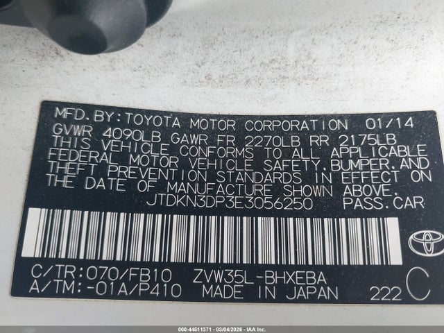 Toyota PRIUS PLUG-IN 2014 JTDKN3DP3E3056250 Image 9