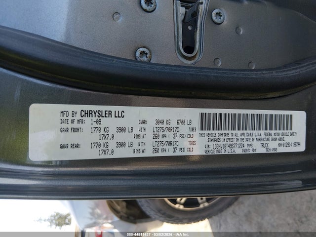 2009 DODGE RAM 1500 1D3HV18T49S771224 Photo 8