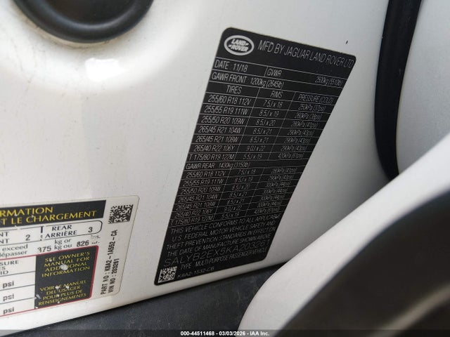 Land Rover Range Rover Velar P250 S 2019 SALYB2EX5KA203261 Image 9