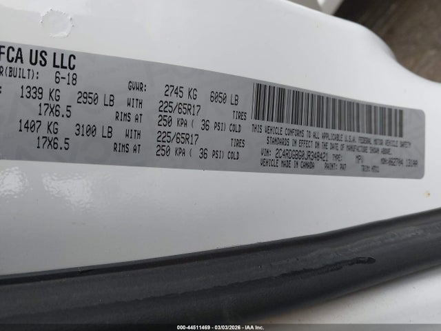 2C4RDGBG0JR348421 Dodge Grand Caravan Se