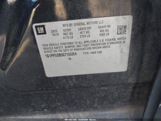 2016 CHEVROLET CRUZE LIMITED 1G1PF5SB5G7193264 Photo 8