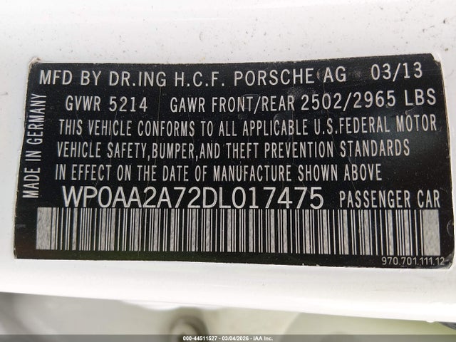 2013 PORSCHE PANAMERA WP0AA2A72DL017475 Photo 8