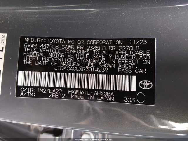 2024 TOYOTA PRIUS PRIME JTDACACUXR3014239 Photo 8