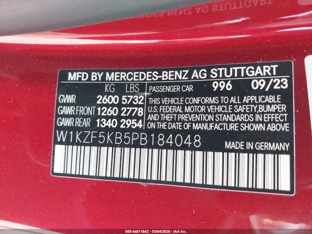 2023 MERCEDES-BENZ E 450 W1KZF5KB5PB184048 Photo 8