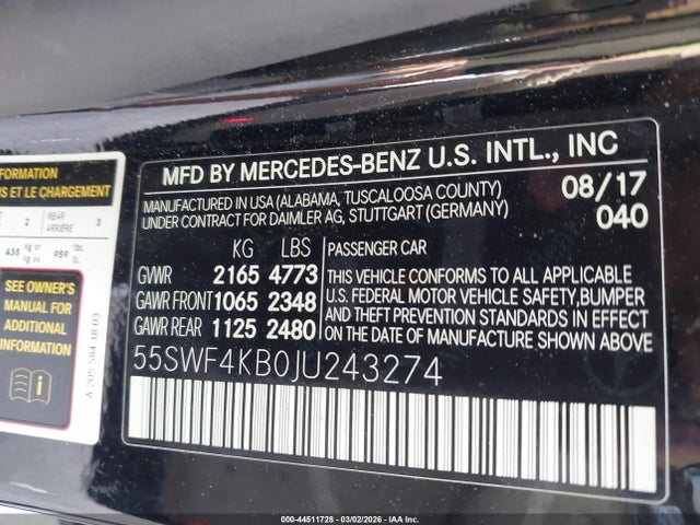 2018 MERCEDES-BENZ C 300 55SWF4KB0JU243274 Photo 8