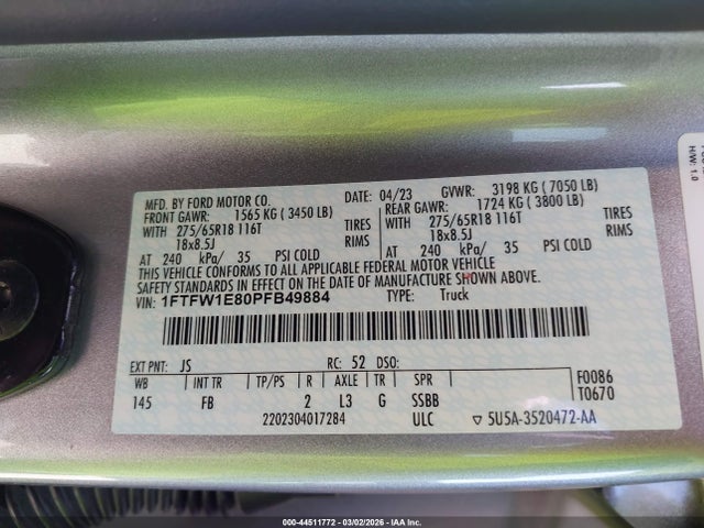 Ford F-150 Xlt 2023 1FTFW1E80PFB49884 Image 9