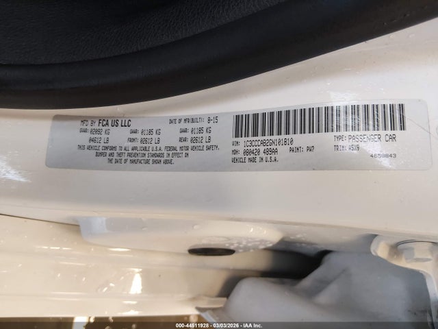 2016 Chrysler 200 Limited მანქანა იყიდება აუქციონზე, vin: 1C3CCCAB2GN101810, აუქციონის ნომერი: 44511928