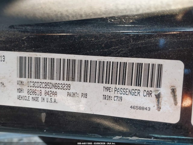 Продажа на аукционе авто 2013 Dodge Avenger Sxt, vin: 1C3CDZCB5DN663239, номер лота: 44511955