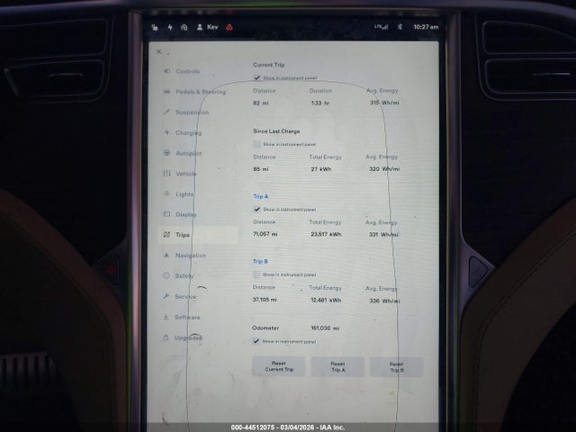 44512075 :رقم المزاد ، 5YJSA1E43GF120104 vin ، 2016 Tesla Model S 90d/p100d/p85d/p90d مزاد بيع