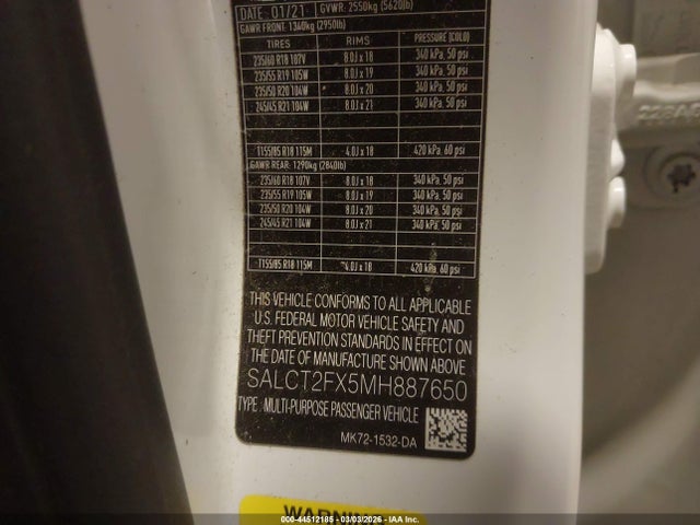 2021 LAND ROVER DISCOVERY SPORT SALCT2FX5MH887650 Photo 8